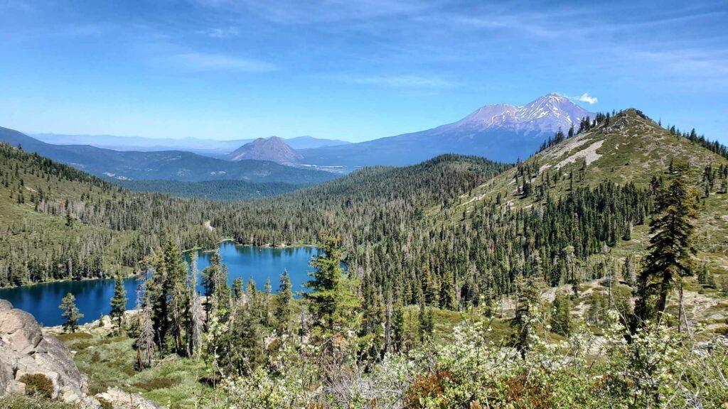 Looking down on Castle Lake